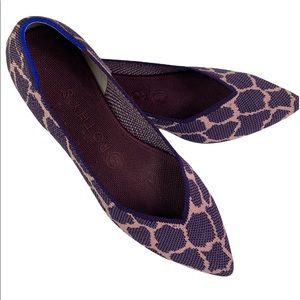 Rothy’s Purple Giraffe Pattern Point Style